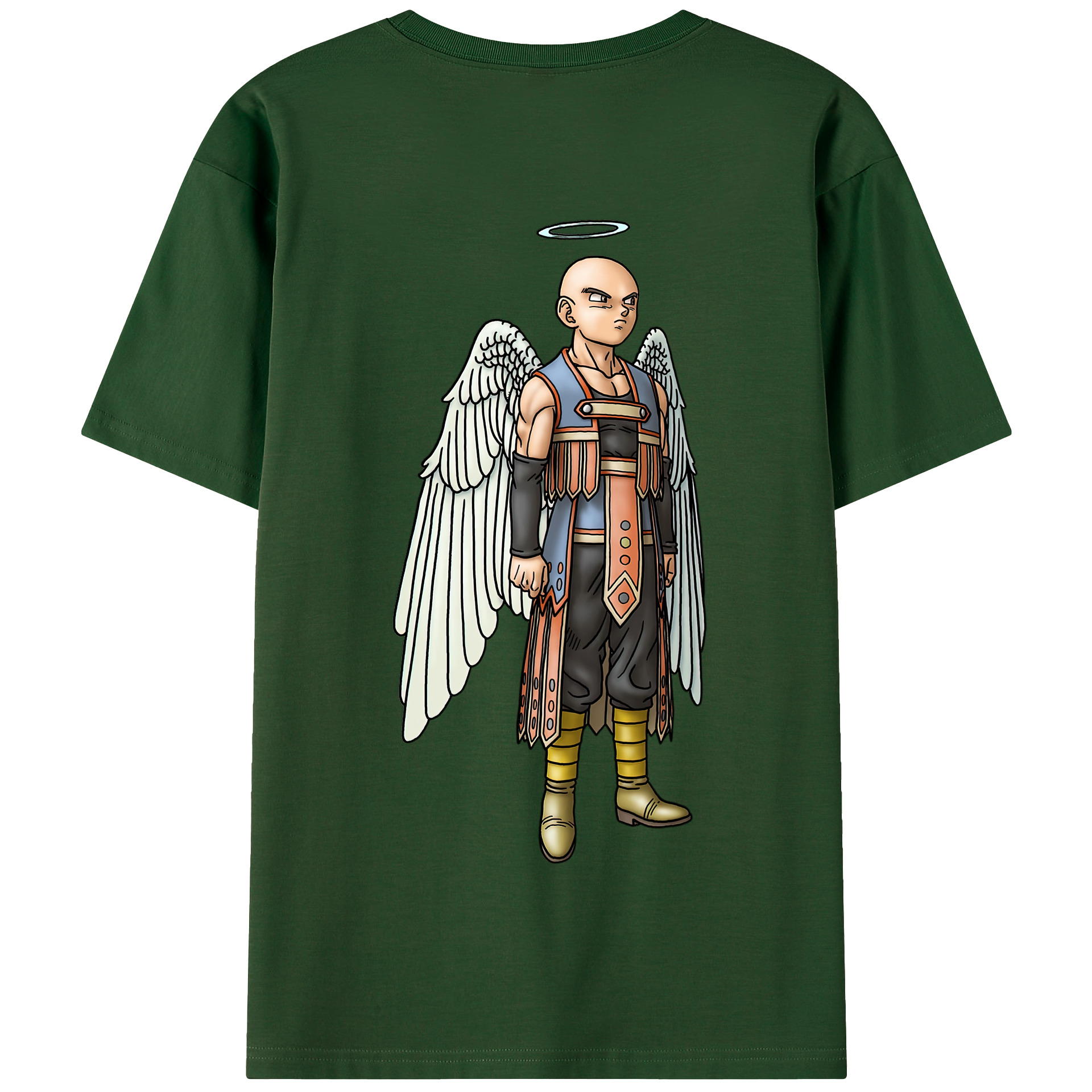（画像用） ドラゴンクエスト Doragon Kuesuto Dragon Quest 綿100％半袖Tシャツ（背面プリント）